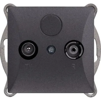 Stavebniny Timex Zásuvka Opus style TV+R průběžná grafit