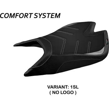 Moto sedlo TPZ Italia Potah sedla Aprilia Tuono V4 Factory (21-23) Nashua comfort model potah sedla: s logem 2BE (blue)