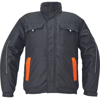 pracovní bunda CERVA MAX VIVO / Zateplená bunda / pilotka - černá/oranžová L