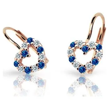 Náušnice Cutie Jewellery dětské zlaté náušnice C2157R-KL-Dark Blue