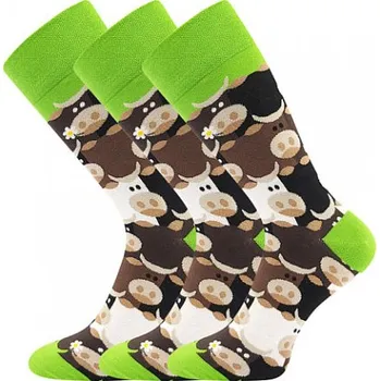 Pánské ponožky ponožky Twidor - balení 3 páry 43-46 (29-31) kravičky