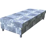 Válenda Words šedá lamelová s HR matrací na nohách