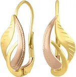 Zlaté náušnice v kombinaci žlutého a červeného zlata Kaira