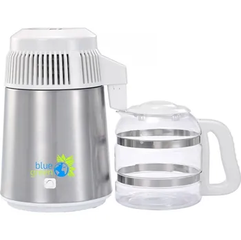 Destilační přístroj blue green Water Pro nerezový destilátor vody se skleněným džbánem bílý