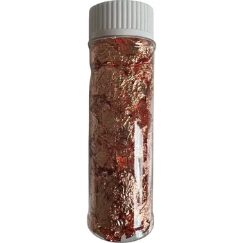 Malovaný kamínek Metalické vločky Barvy Pentart: červená měď