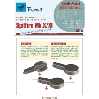 Plastikový model Peewit 1/72 Wheel bay cover for Spitfire Mk.XI (KP)