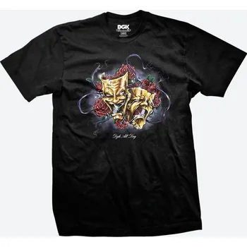 DGK triko - Golden Faces Tee Black (MULTI)