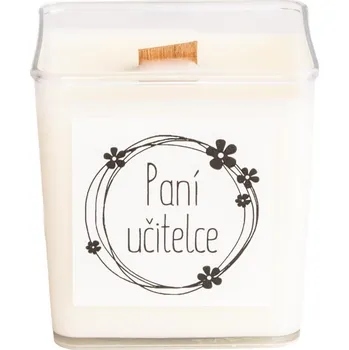 Svíčka Přírodní vonná sójová svíčka - AROMKA - Carbon kostka s dřevěným knotem, 80 ml - Zdivočelý grep