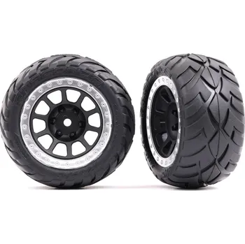 RC vybavení Traxxas kolo 2.2", disk šedý/chromovaný, pneu Anaconda (2) (zadní)