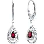 Stříbrné náušnice s přírodním Granátem