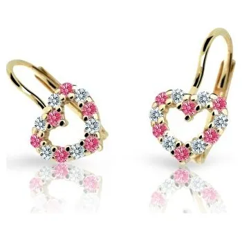 Náušnice Cutie Jewellery zlaté dětské naušnice C2157Z-KL-Tcf Red
