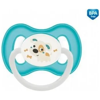 dudlíky Canpol babies Dudlík silikonový symetrický 18 m+ Bunny & Company Tyrkysový