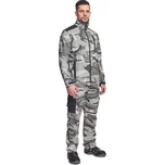 CRV CRAMBE / Maskáčová softshellová bunda - šedá camouflage M