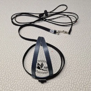 Postroj pro psa Postroj pro papoušky JMK vel.S,M,L barevná kombinace - Barva: Šedo černé, Velikost: S