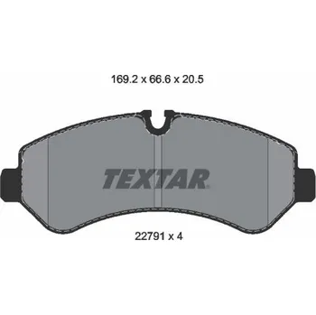 Brzdová destička Sada brzdových destiček, kotoučová brzda TEXTAR 2279101