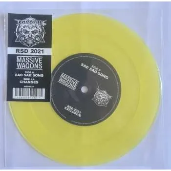 Zahraniční hudba SP Massive Wagons: Sad Sad Song / Changes CLR 2021 Yellow 7" Translucent Vinyl Special Edition