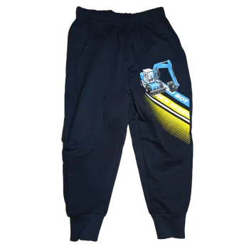 Chlapecké černé tepláky s modrým bagrem speed. 98