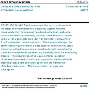 Komiks pro dospělé ČSN EN ISO 34101-3 - Udržitelné a sledovatelné kakao - Část 3: Požadavky na sledovatelnost - Tisk