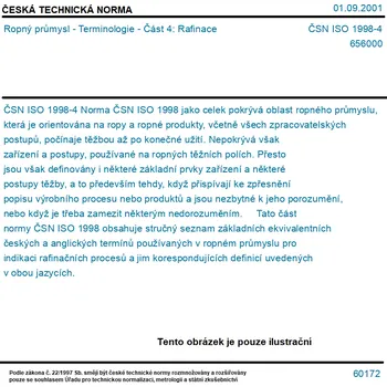 ČSN ISO 1998-4 - Ropný průmysl - Terminologie - Část 4: Rafinace - Tisk