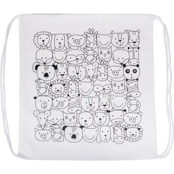 Knorr prandell Plátěný batoh se stahovacími šňůrkami Zvířátka (38 x 42 cm)