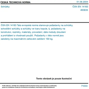 ČSN EN 14183 - Schůdky - Tisk