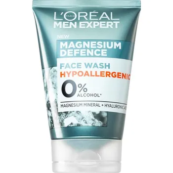 Přípravek na čištění pleti a oči L’Oréal Paris Men Expert Magnesium Defence mycí gel na obličej pro muže 100 ml
