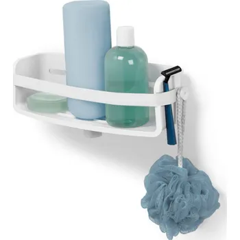 Drátěná police Nástěnná koupelnová polička Umbra Flex Gel-Lock | bílá