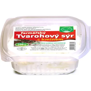 Farmářský tvarohový sýr s kmínem, 200 g