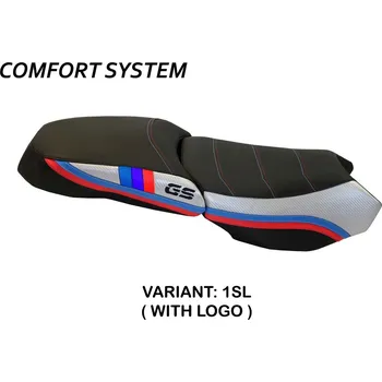 Moto sedlo TPZ Italia Potah sedla BMW R 1200 GS Adventure (13-18) Exclusive Anniversary comfort model potah sedla: bez loga 4BL (black)