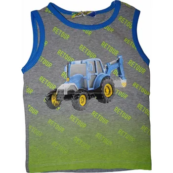 Chlapecké šedé tílko s traktorem RETOUR 86
