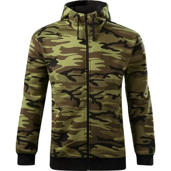 Pánská mikina Malfini Camo Zipper Pánská mikina C19 camouflage green S