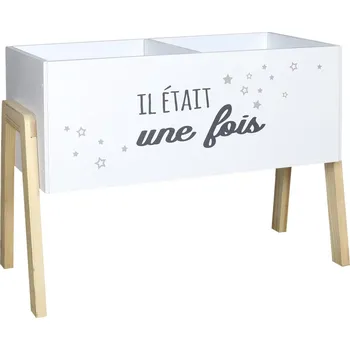 Úložný box Home Deco Kids Dětská truhla na knihy bílá