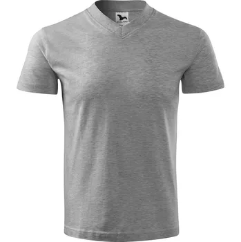 Pánská móda Malfini Heavy V-neck 160 Unisex triko 102 tmavě šedý melír S
