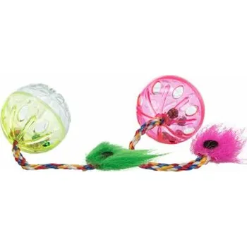 Hračka pro kočku Trixie Míček chrastící s ocáskem 4 cm (2 ks)