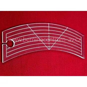 Příslušenství k šicímu stroji Quiltovací pravítko 03 Oblouk 17,78cm x 6,99cm, výška 6mm