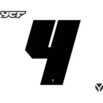 Airsoft Číslice pro dvouciferná čísla černá pitbike YCF číslice: 4