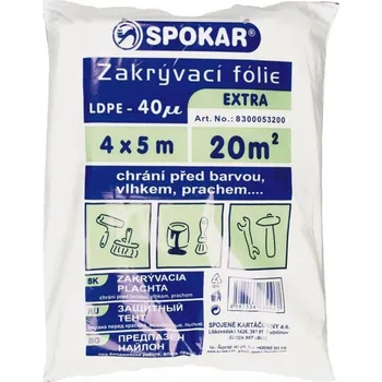 Zakrývací fólie na malování Fólie zakrývací 4 x 5 m LDPE 40 MY
