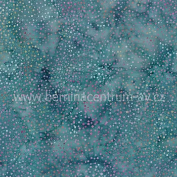 Hoffman 3019-093 bali batika puntík modrá bavlněná látka patchwork