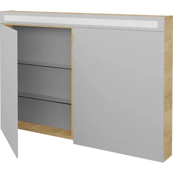 Zrcadlo DŘEVOJAS zrcadlová galerka s LED osvětlením MAX GA2O 120 Barevné provedení: D16 Beton tmavý + doprava zdarma + při platbě převodem sleva