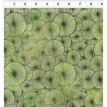 US In The Beginning 999-255 Seasons zelená medúzy bavlněná látka patchwork