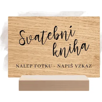 Svatební dekorace Dřevěná cedulka Svatební kniha