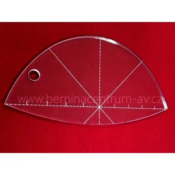 Příslušenství k šicímu stroji Quiltovací pravítko 12 Oblouk dvojitý 20,32cm x 7,62cm, výška 6mm