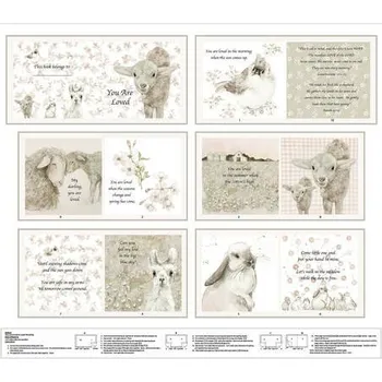 US 999-660 You are loved panel kniha vícebarevná bavlněná látka patchwork