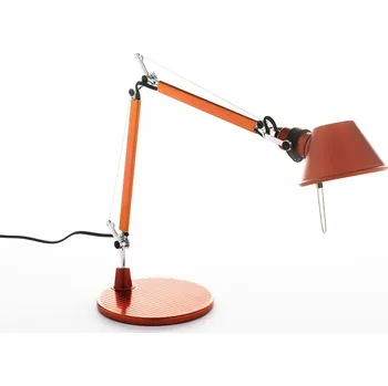 Lampička Artemide Tolomeo Micro tavolo, metalicky oranžová stolní lampa, 1x6W LED E14, 45+37 cm