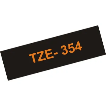 Pásek do tiskárny Originální kazeta s páskou Brother TZe-354 - zlatý tisk na černé, šířka 24 mm