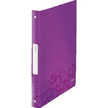 Čtyřkroužkový pořadač Leitz WOW, purpurový