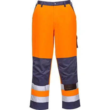 PORTWEST Reflexní kalhoty Lyon Hi-Vis Velikost: S, Barva: oranžová-námořní modrá