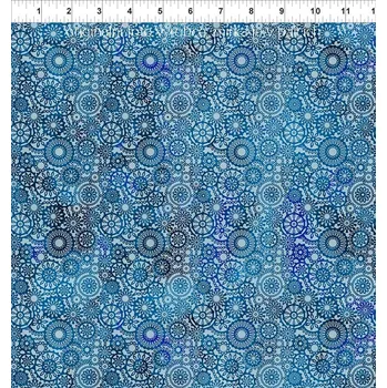 US In The Beginning 999-263 Seasons modrá mandaly bavlněná látka patchwork