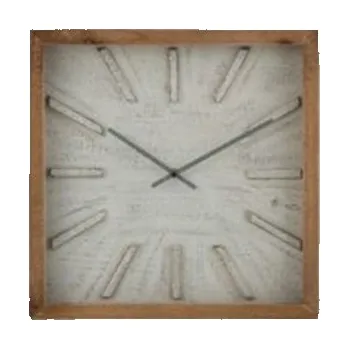 Hodiny Čtvercové nástěnné hodiny s patinou Ygraine - Ø 40*6 cm