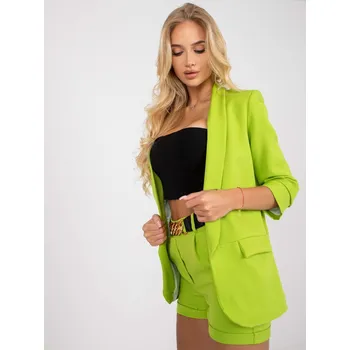 Dámské sako Elegantní komplet saka s kraťasy Italy Fashion jasně zelený EU velikost: XXL